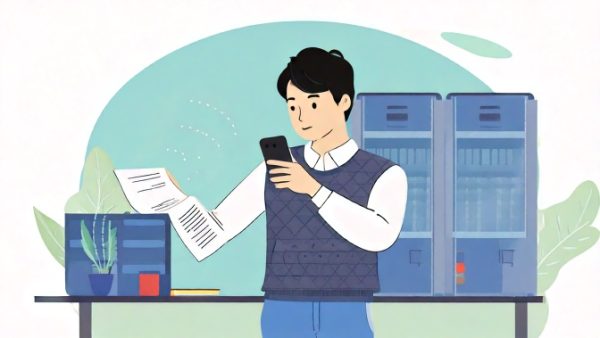 資料のスキャンを依頼する際に、オンラインストレージアプリを選択肢に含めませんか？